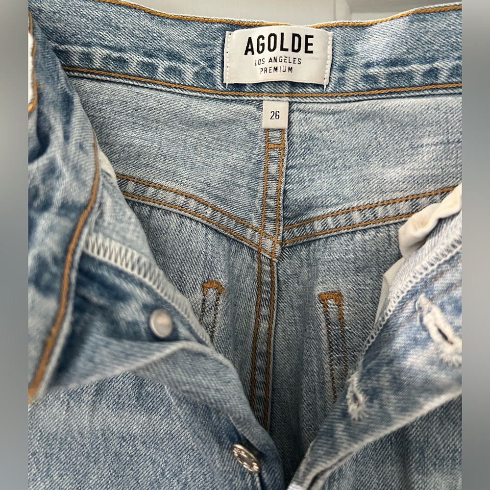 Agolde Riley High Rise Straight Crop Jeans - Picture 4 of 5